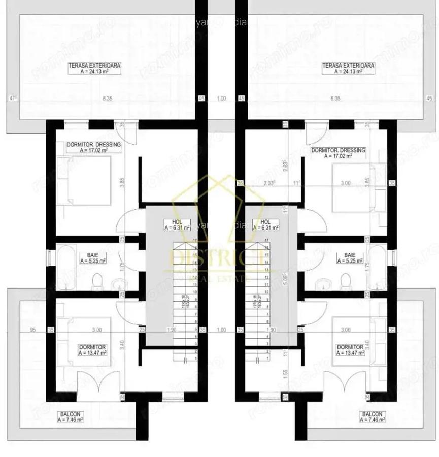 Duplex cu 4 camere despartit prin camera tehnica I Giarmata Mare - 7
