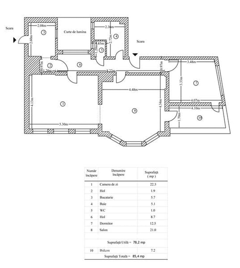 Vanzare apartament 3 camere in bloc mic, Polona - 2