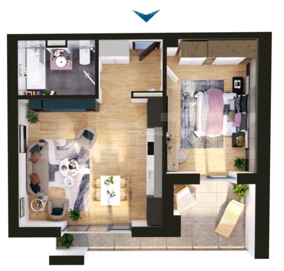 Apartament de vanzare,  2 camere, 54  mp, zona Torontalului - 1