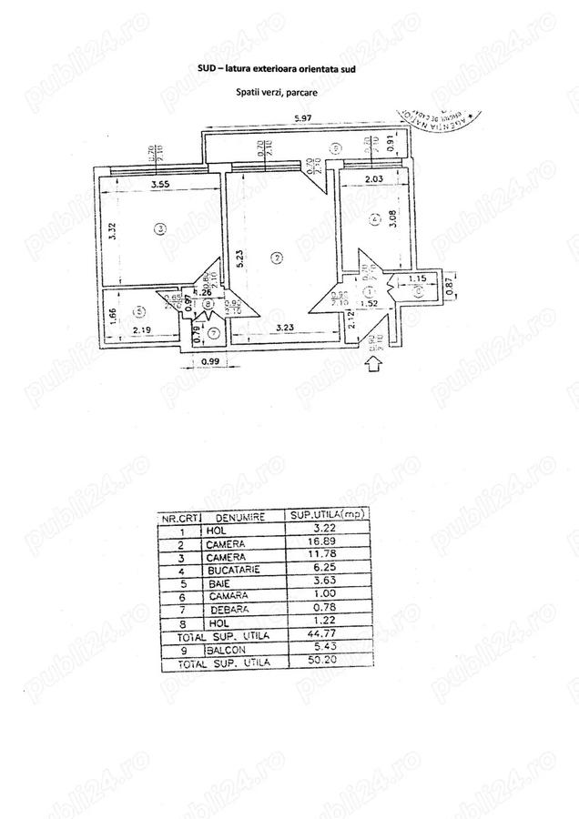 Vand apt 2 camere, 50 mp, etaj 3 din 8, 5 min. Metrou Piata Muncii - 3
