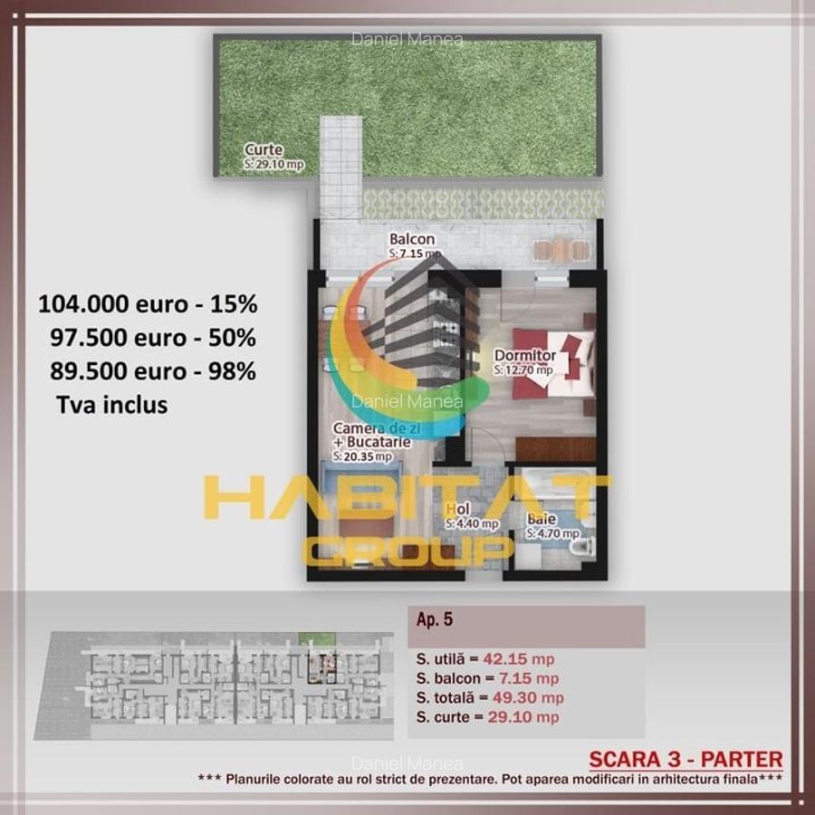 Pallady-Parcul Teilor-2 camere cu gradina in bloc nou - 4