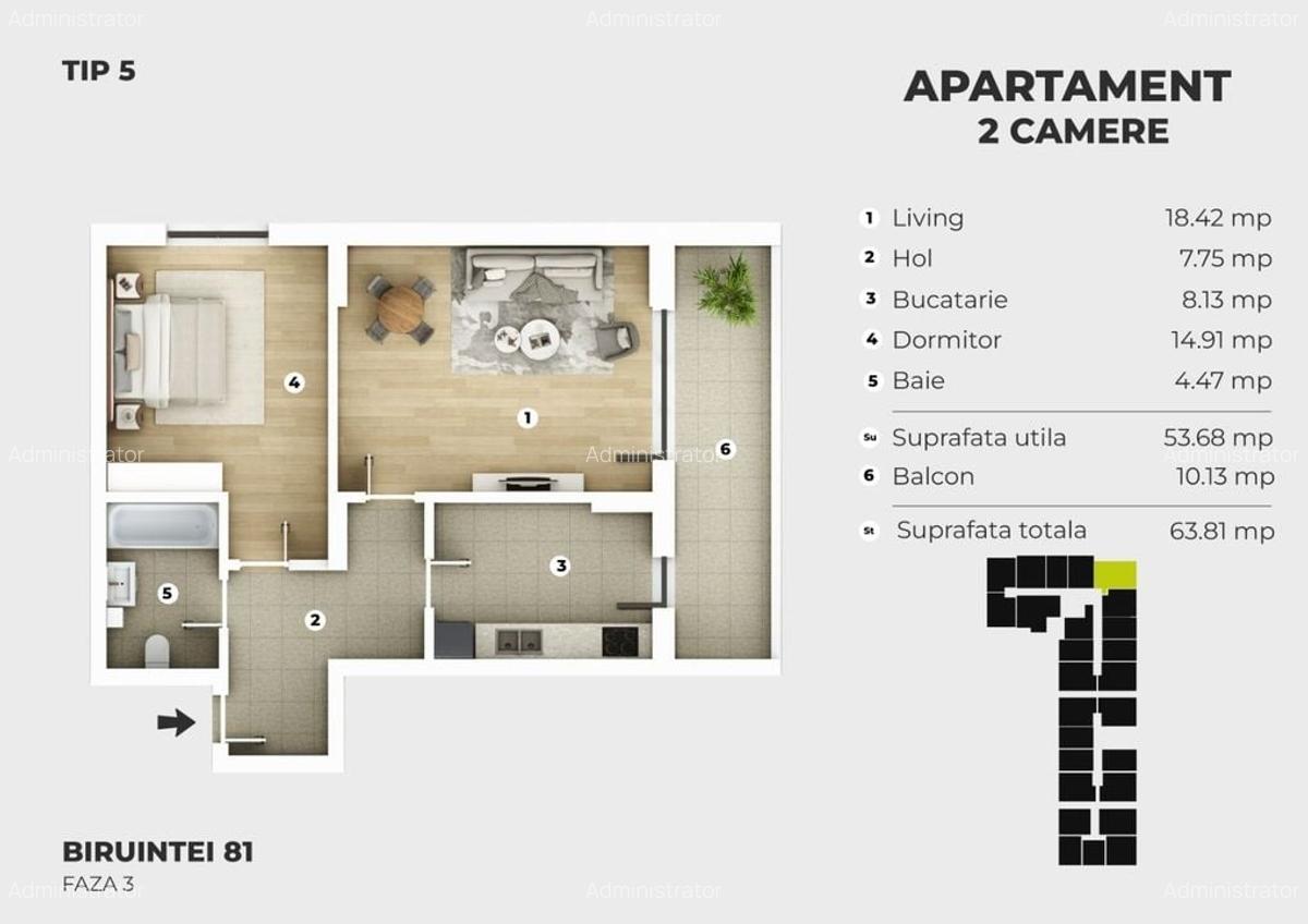 Apartament decomandat cu 2 camere, pasarela metrou Berceni, zona excelenta - 5