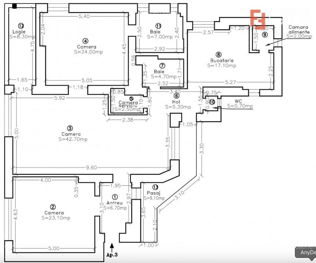 Apartament deosebit, 3 camere, zona Central - Bld. C.D. Loga - 29