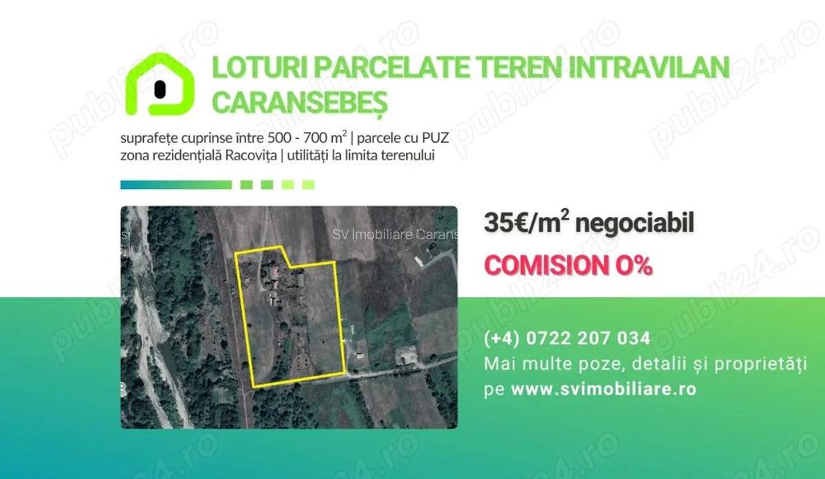 Comision 0 - Parcele de teren intravilan Zona Rezidentiala Racovita - 1