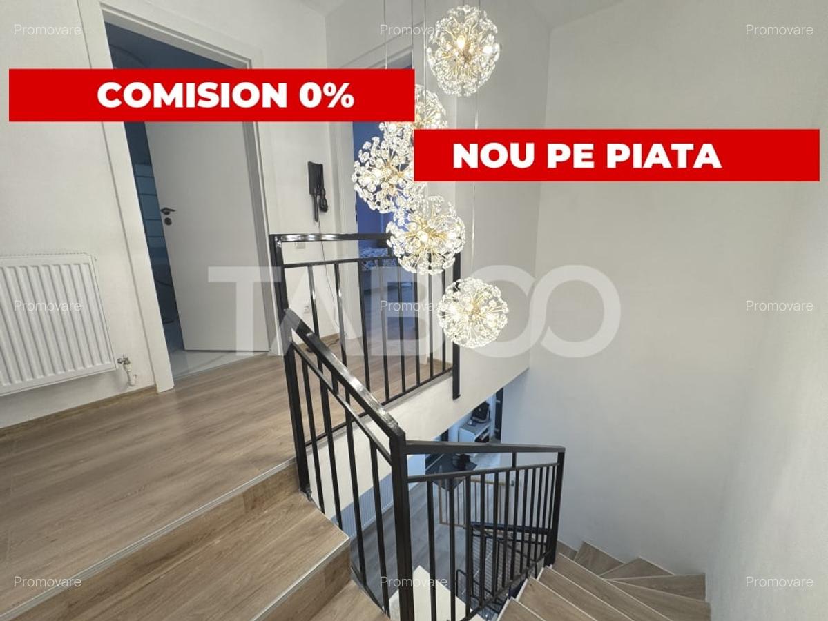 Casa superba de vanzare cu 5 camere 2 bai carport teren 297 mp Sibiu - 1