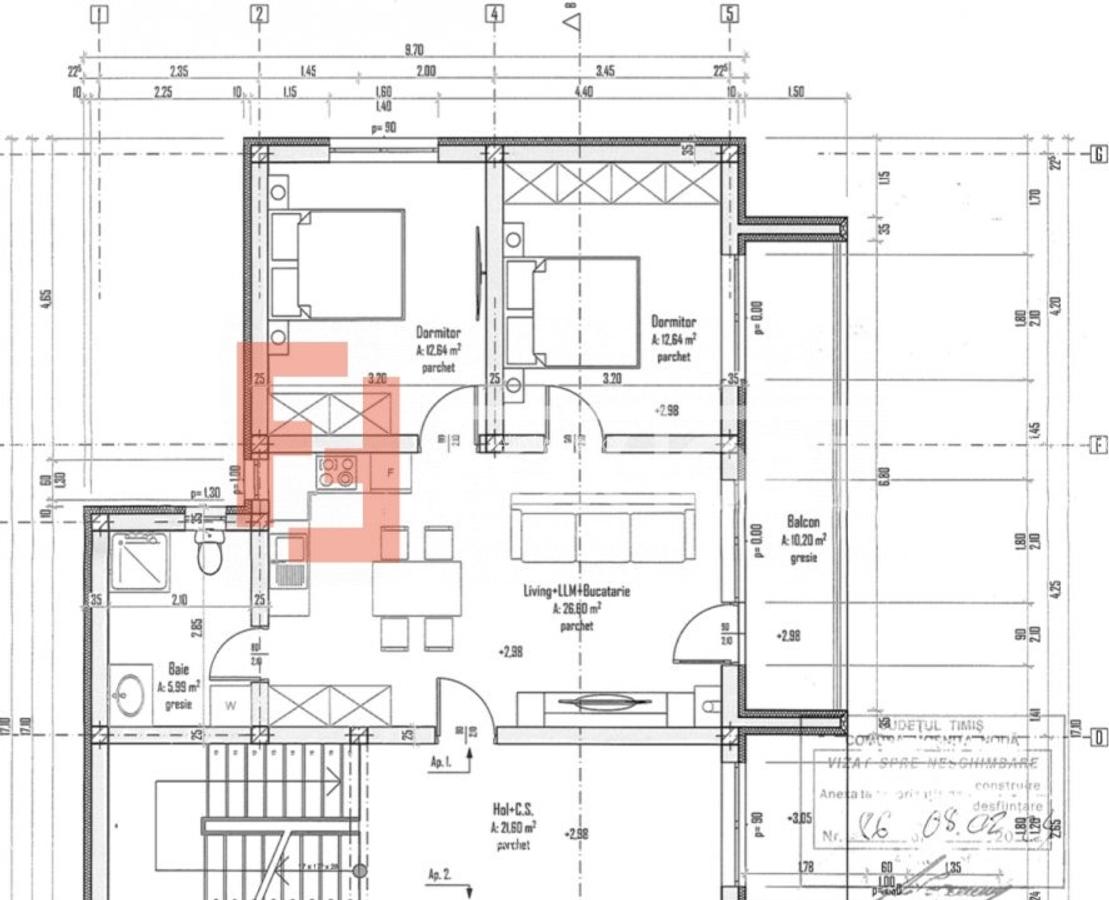 Apartament cu 3 camere în Moșnița Nouă - 2