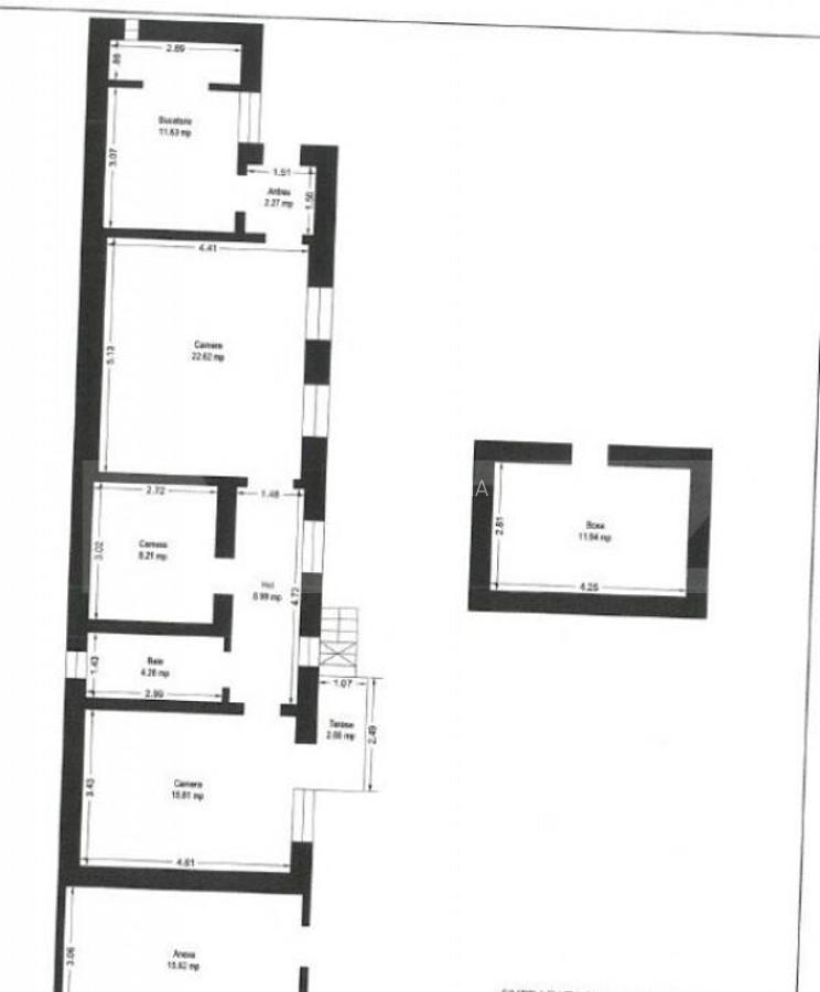 Apartament 3 camere, tavan inalt, garaj, zona bld 16 Decembr - 12