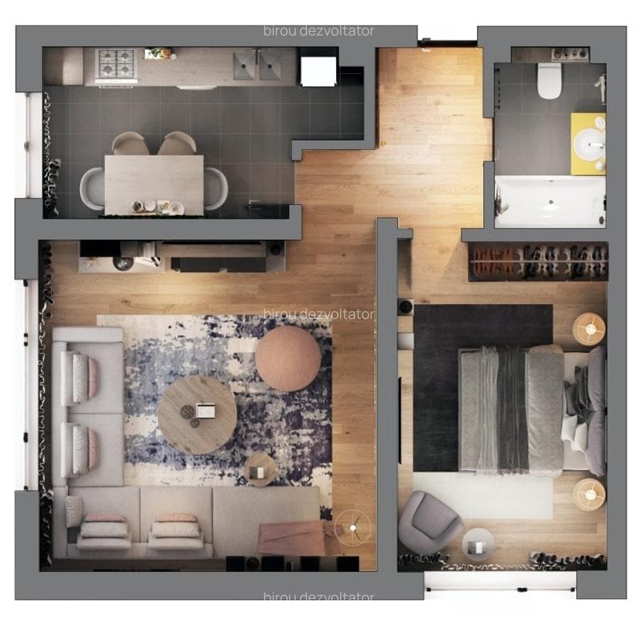 Apartament cu 2 camere decomandat în Pipera - 1