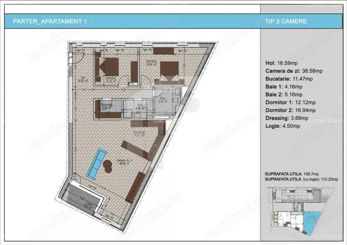 3 camere cu terasa de 62mp in bloc nou, zona Nerva Traian, metrou Timpuri Noi - 6