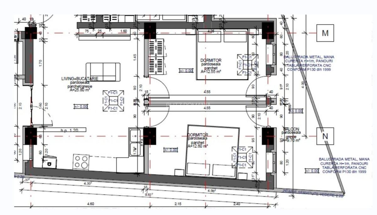 Apartament cu 3 camere - 1