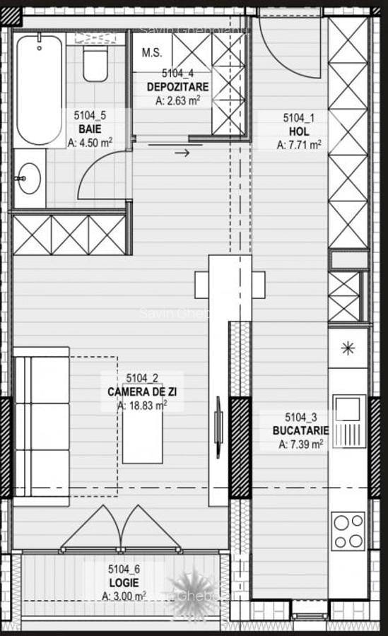 STUDIO DE LUX -WIN HERASTRAU/44 mp/MOBILAT/UTILAT/LOC DE PARCARE SUBTERAN INCLUS - 19