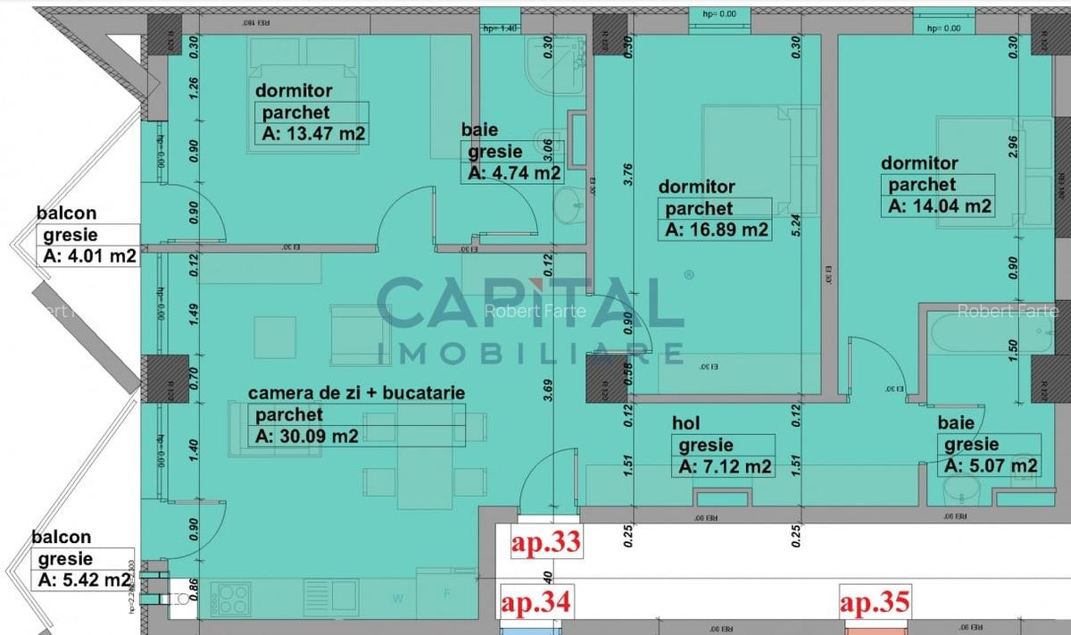 Apartament de vanzare, 4 camere, 117mpc, etaj 2, lift, comision 0% - 1