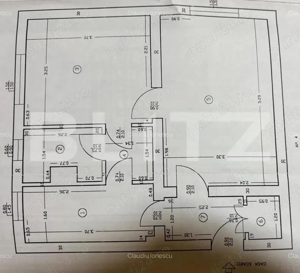 Vind apartament 2 camere decomandate zona biserica Billa - parter - 6
