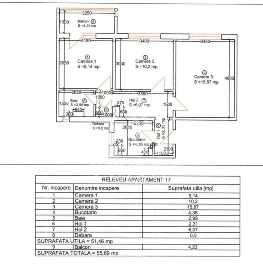 Apartament 3 camere,etaj intermediar,zona Gh Lazar - 9