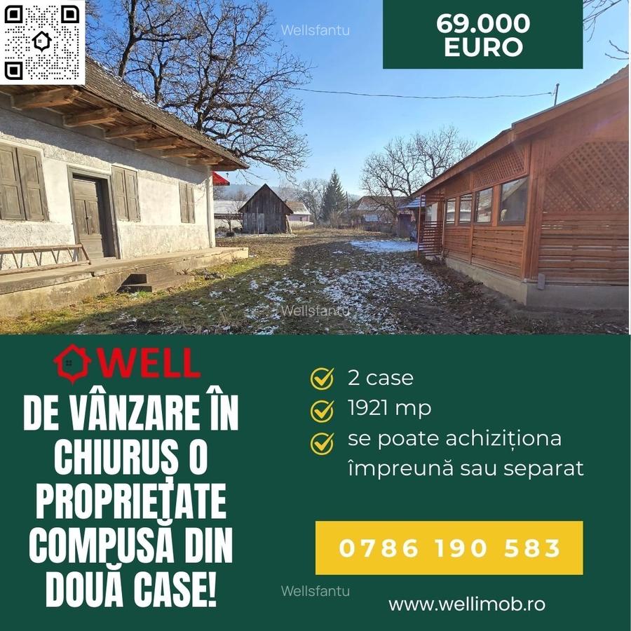 De vânzare în Chiuruș o proprietate compusă din două case! - 1