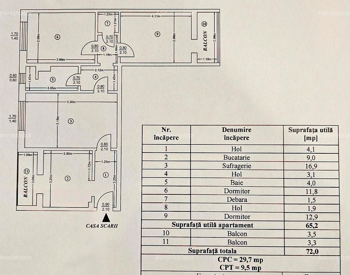 Apartament 3 camere echipat complet, cu boxa, zona Liceul de Informatica/Orion - 18