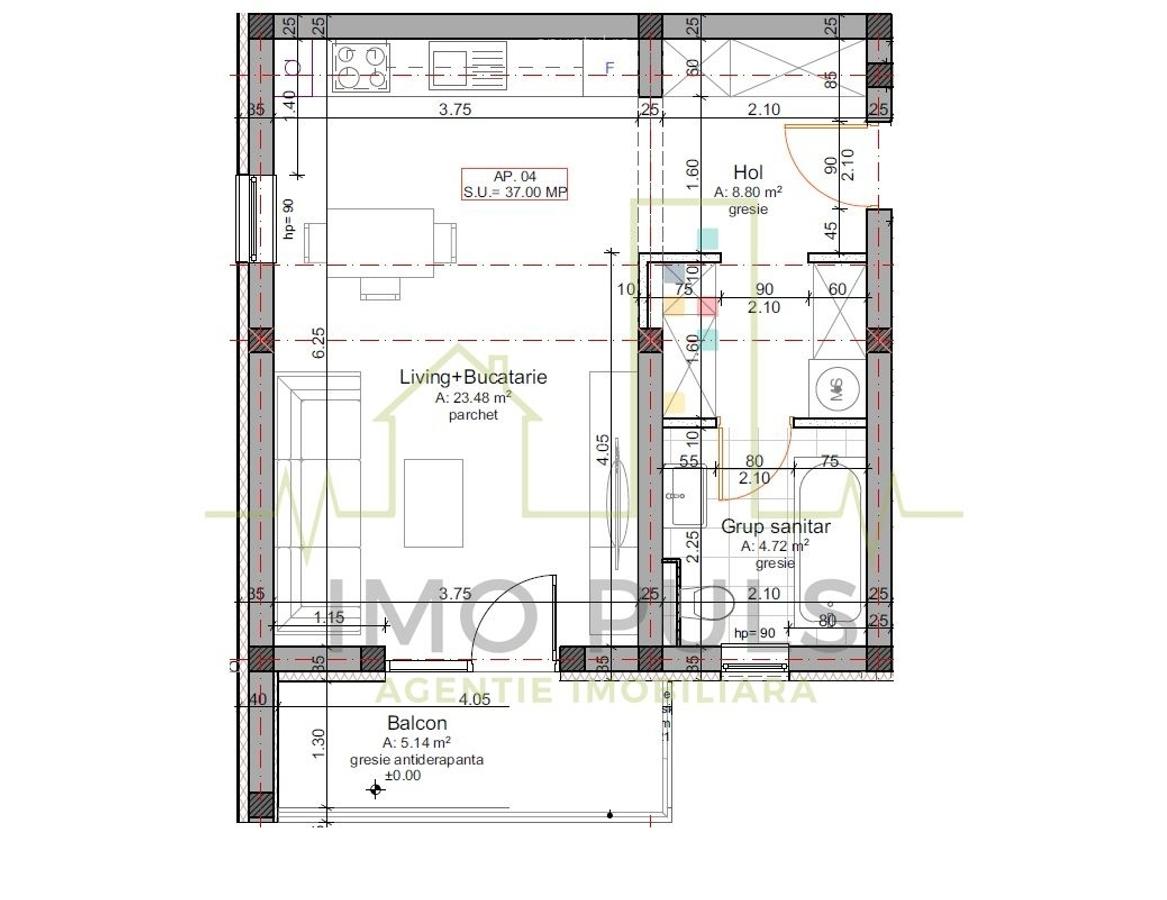 Calea Urseni, apartament cu 1 camera in bloc nou, finisajele sunt la alegerea cumparatorului - 6