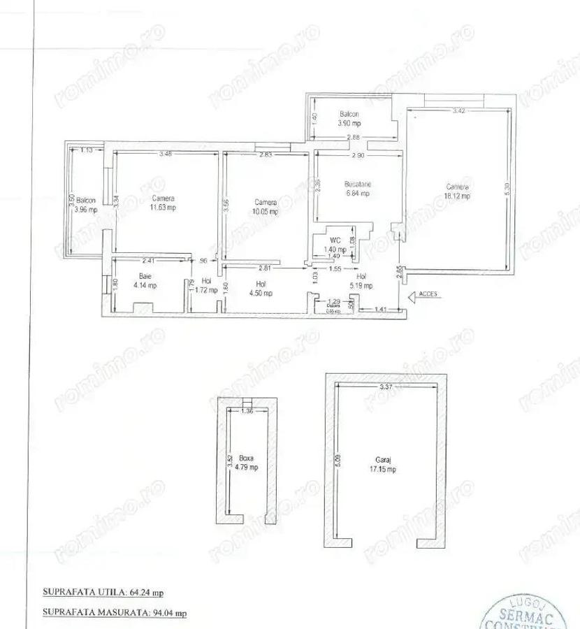 Girocului-Lidia | 3 Camere | Etaj intermediar | Garaj + Boxa | Centrala proprie - 9