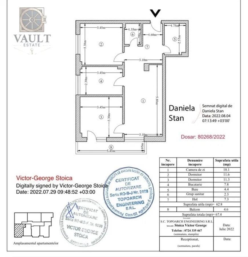 3 camere-LOC PARCARE-centrala proprie-2 BAI- Pallady - 8