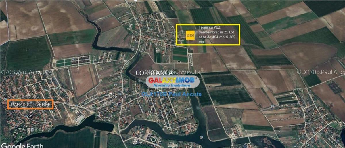 Teren Corbeanca str Magnoliei 13200 mp cu PUZ dezmembrat lot - 2