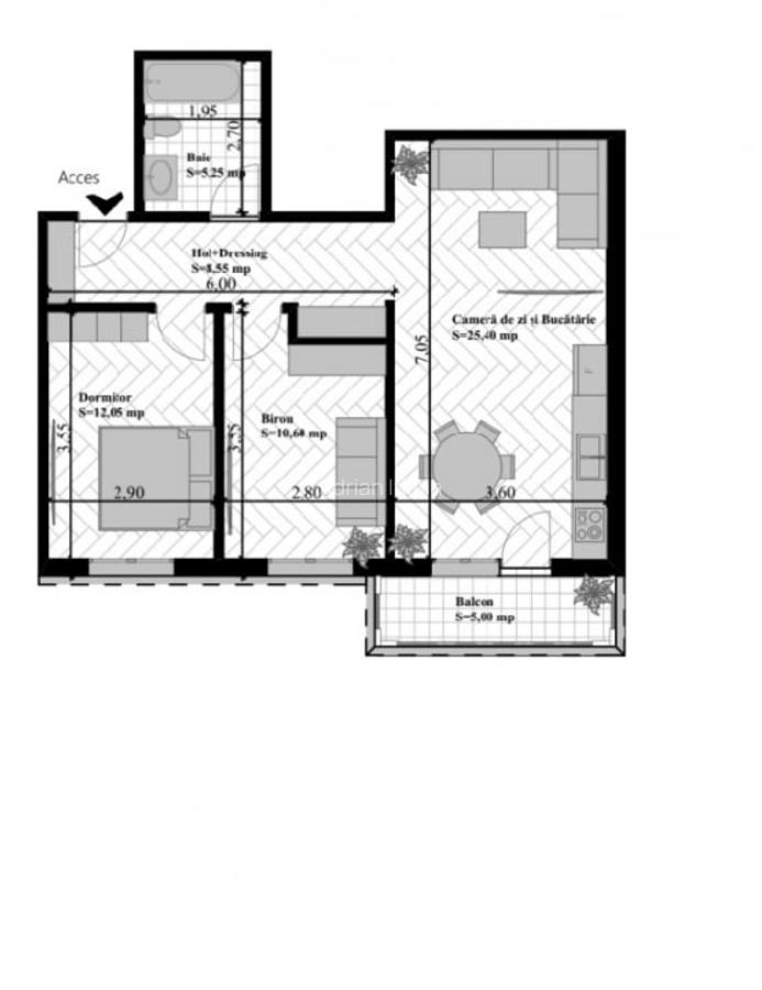 Apartamente 1, 2 si 3 camere, etaj intermediar, pret PROMO 1450/mp - 2 Apartamente 1, 2 si 3 camere, etaj intermediar, pret PROMO 1450/mp - 2