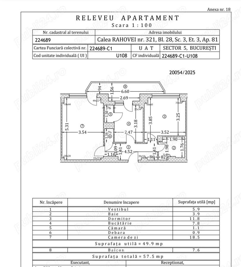 Vanzare apartament 2 camere decomandat - 1