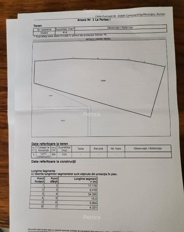 Teren Intravilan 414mp, str. D. Gherea, Roman - 1