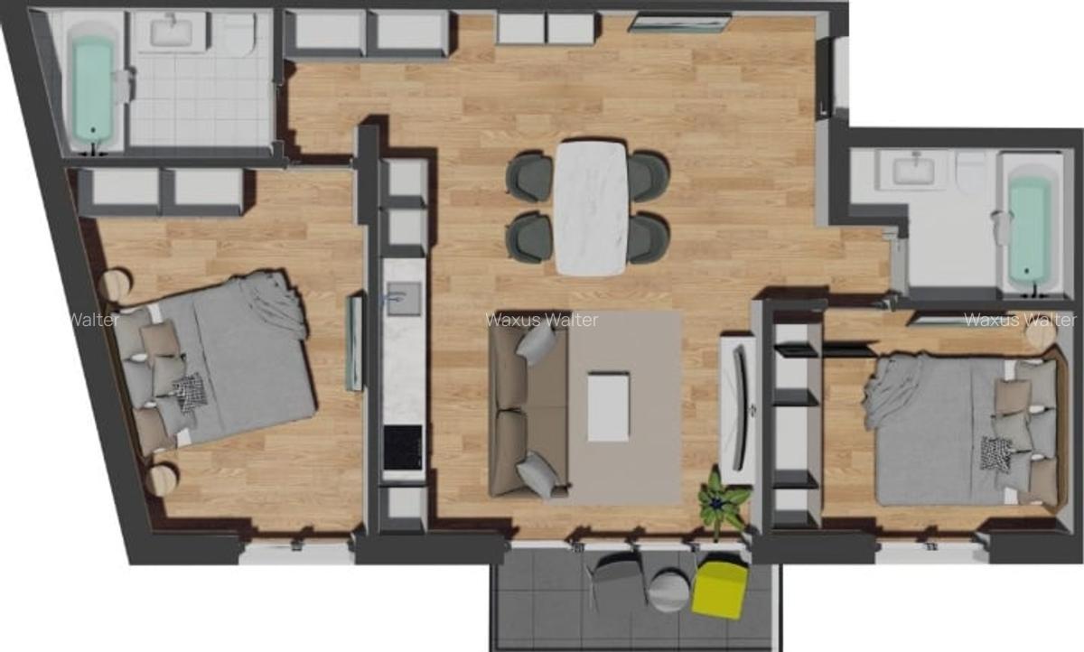 Apartamente semifinisate de 2/3 camere, la 2 minute de VIvo Mall - 6