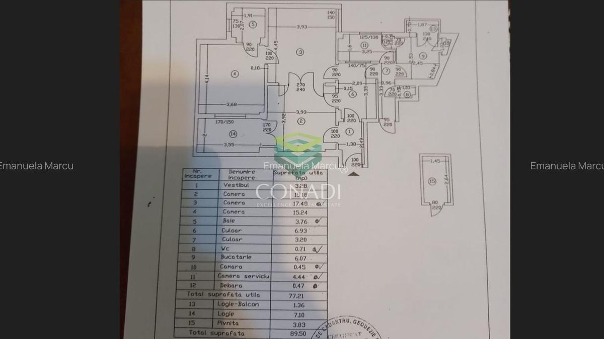 Bloc consolidat 3 camere 90mp Magheru - 25