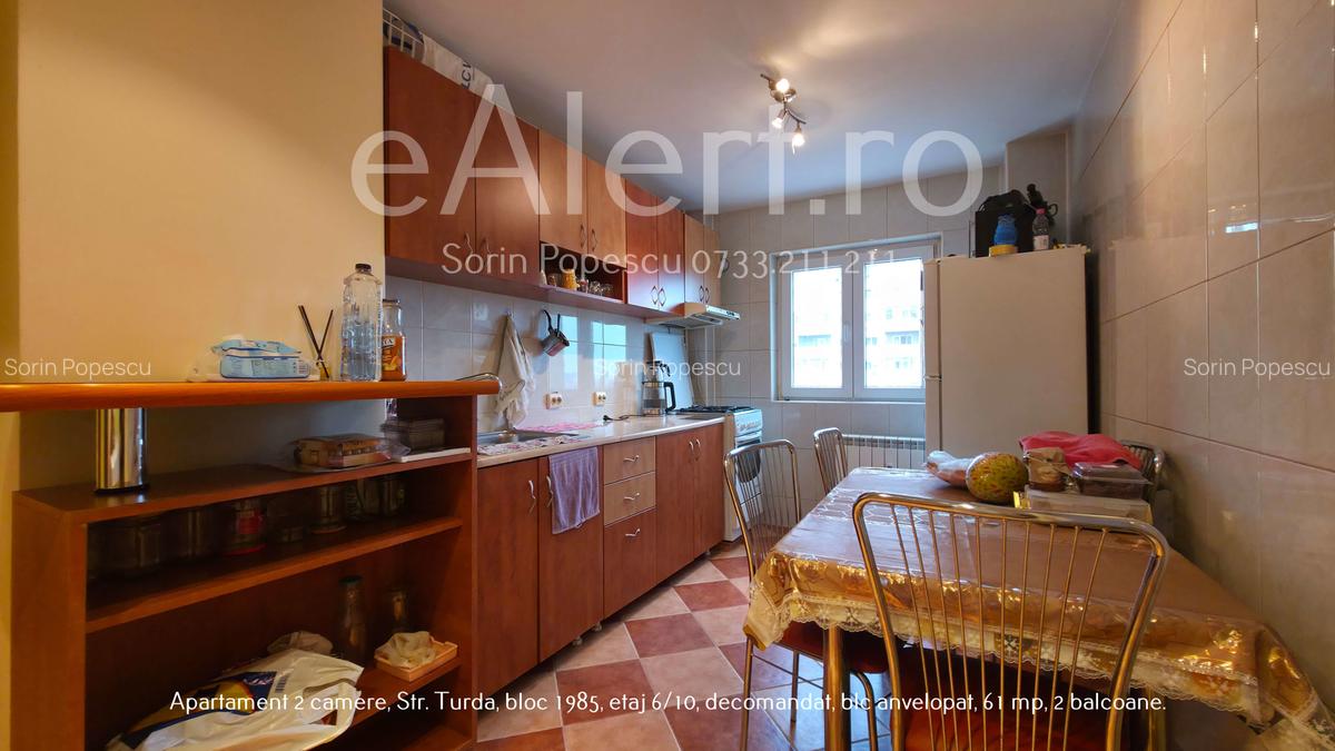 Apartament 2 camere, 61 mp, bloc 1985, 6/10, 2 balcoane, Str. Turda - 12