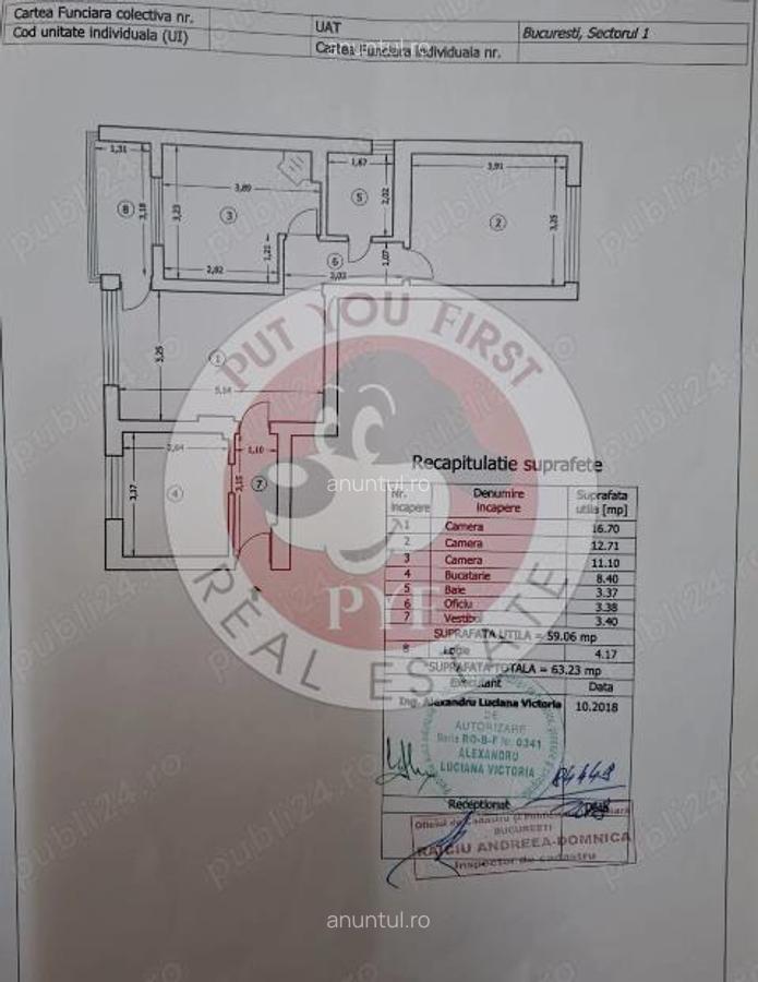 Metrou Jiului | 3 camere | 63mp | Semidecomandat | B12277 - 6