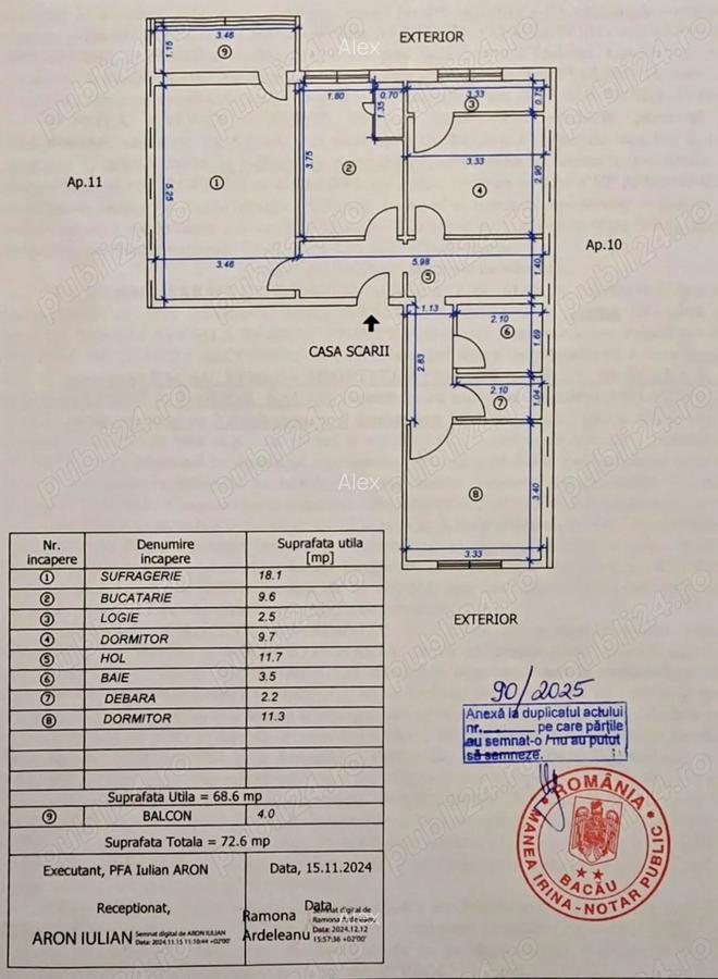 Apartament 3 camere, decomandat, str.Mioritei langa Carrefour Market - 3