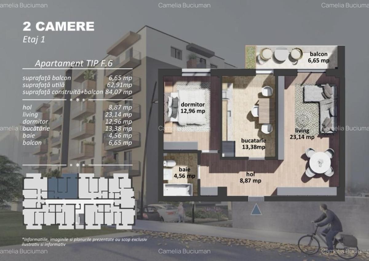 Apartament 2 camere de vanzare zona Postalionului - 1