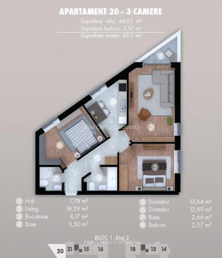 Apartament 3 Camere/ TVA Inclus/ Strada Solstitiului - 7