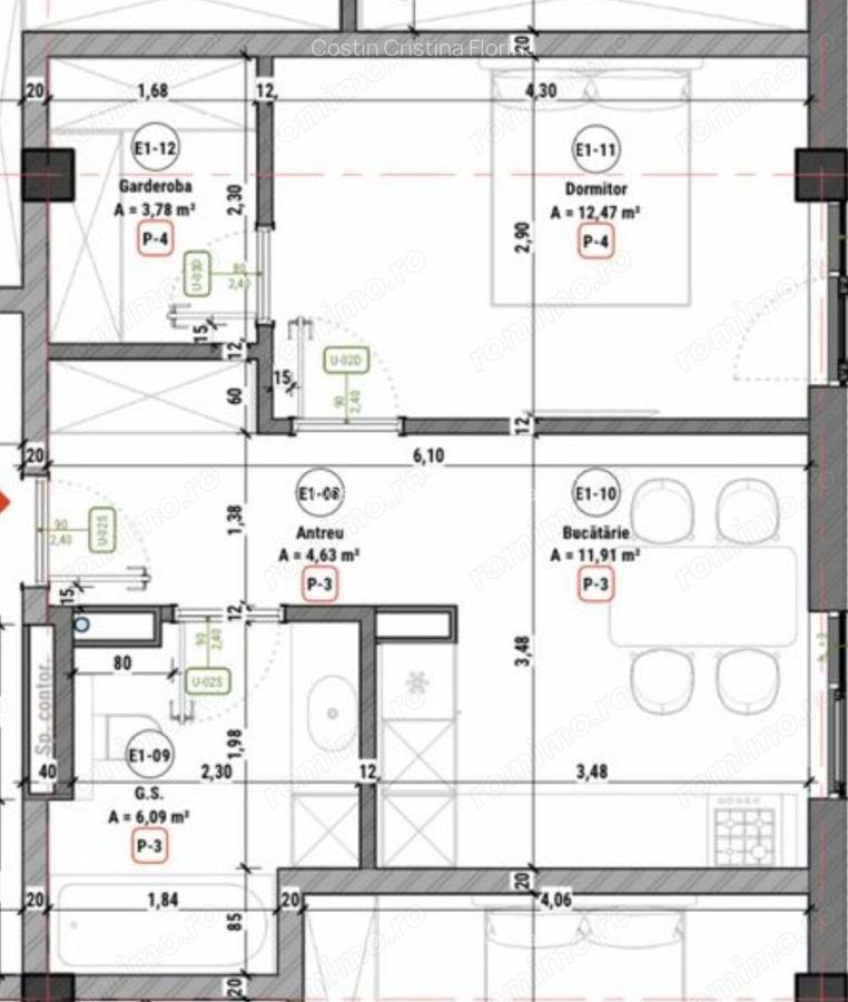 2 camere Mosnita Noua Etaj 1 - 4