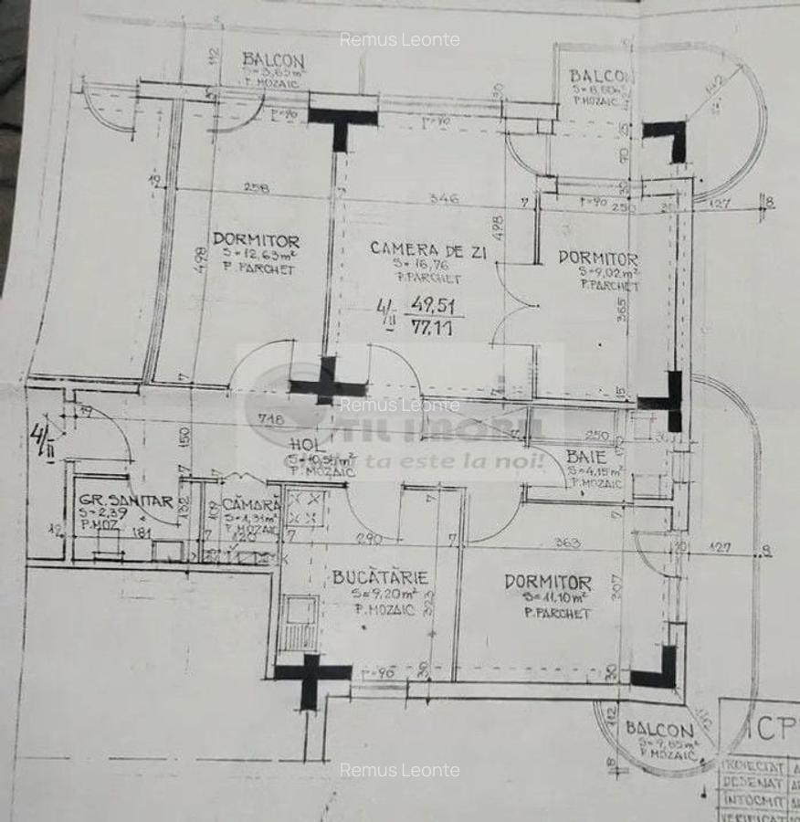 Apartament 4 camere semidecomandat, 98 mp,  etaj 3/8, Gara - Carrefour - 4