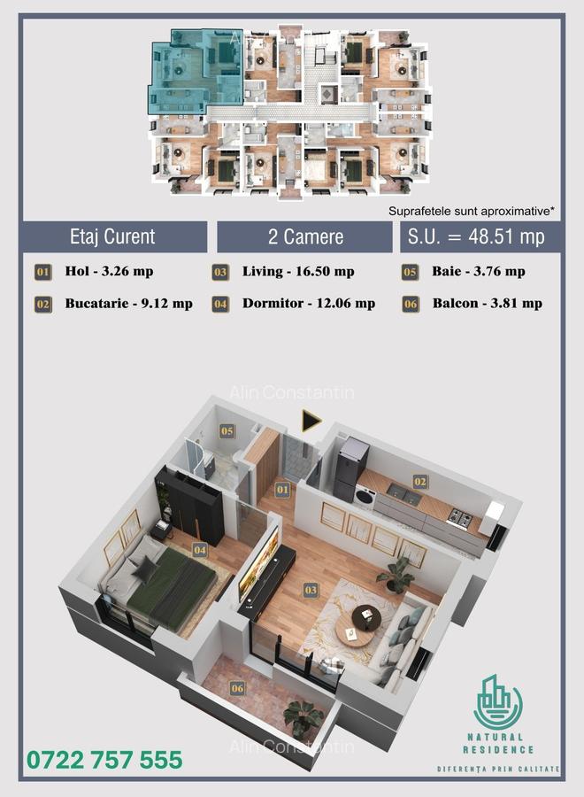 Apartament - Decomandat - Militari Residence - 1
