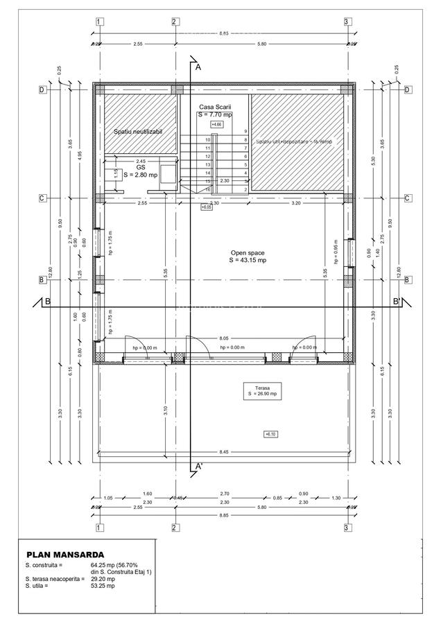 VILA REPREZENTATIVA 2025  P+1+M  283 MP MOGOSOAIA STRADA  ARMENEASCA COMISION 0% - 4