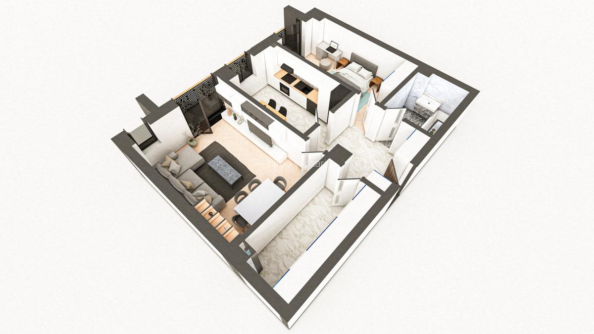 BRAUS CONFORT - Apartament Tip F – 2 Camere Decomandat - 3 BRAUS CONFORT - Apartament Tip F – 2 Camere Decomandat - 3