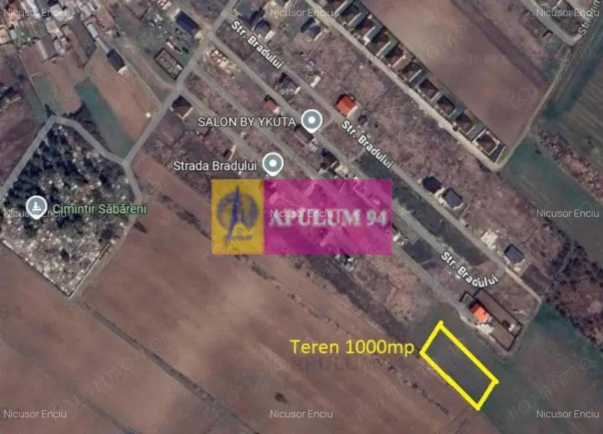 Sabareni, teren intravilan 1000 mp - 1 Sabareni, teren intravilan 1000 mp - 1