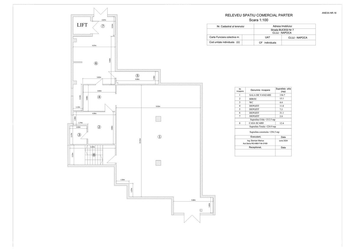 Spatiu comercial de inchiriat str. Bucegi nr. 7, Cluj, pret negociabil - 1