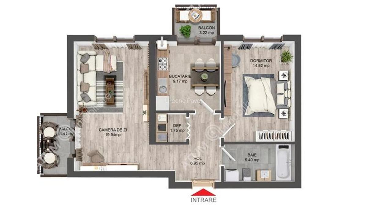 Apartament la cheie cu 2 camere decomandate si 2 balcoane zona Brana - 5