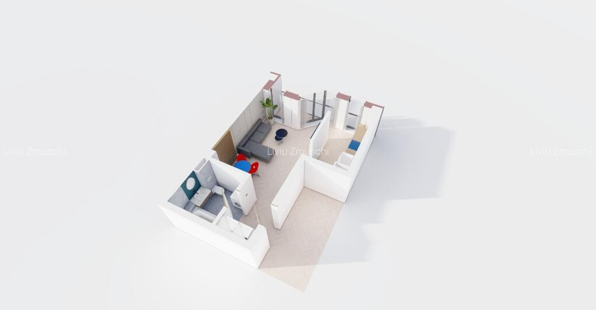 Apartament 1 cam nou 34 m | Comision 0% - 1250 m2 - Pret promo Visani - 2