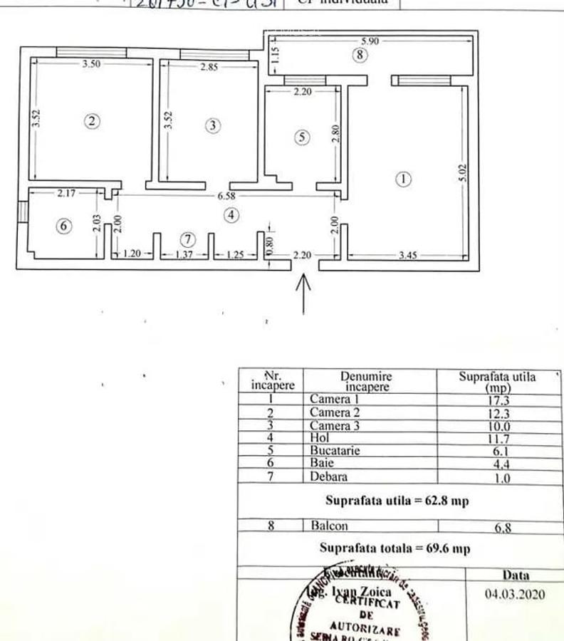 Apartament 3 camere decomandat- zona centru - 7