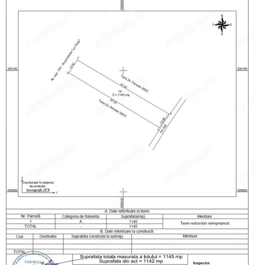 Teren Extravilan In Rate Manastiri Lac Com. Berceni | 1145mp | #LG16 - 2