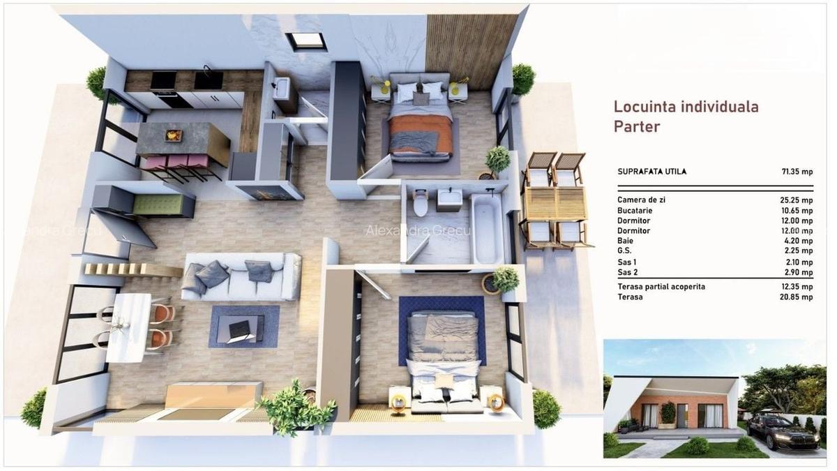 Casa individuala 3 camere finalizata-Berceni - 4
