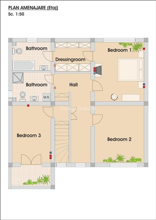 Vilă Individuală de Închiriat - Cartier Azur, 5 Camere, Terasă cu Jacuzzi, Curte 400 mp - 11