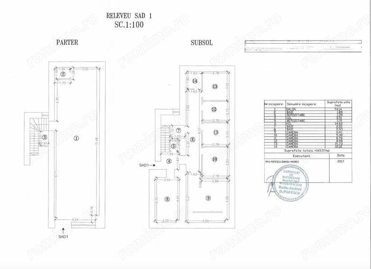 De vanzare spatiu comercial, parter+demisol, strada pietonala, vitrina mare, 166 mp, zona Unirii - 9 De vanzare spatiu comercial, parter+demisol, strada pietonala, vitrina mare, 166 mp, zona Unirii - 9