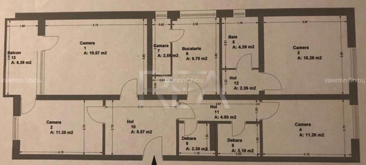 4 camere - Vatra Luminoasa - decomandat - 3/4 - 104 mp - pa - 8