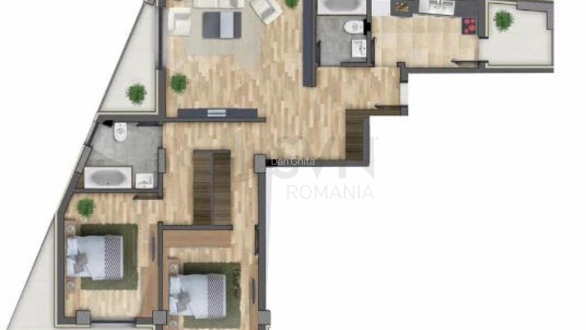 Apartament cu 3 camere decomandat în 13 Septembrie - 12